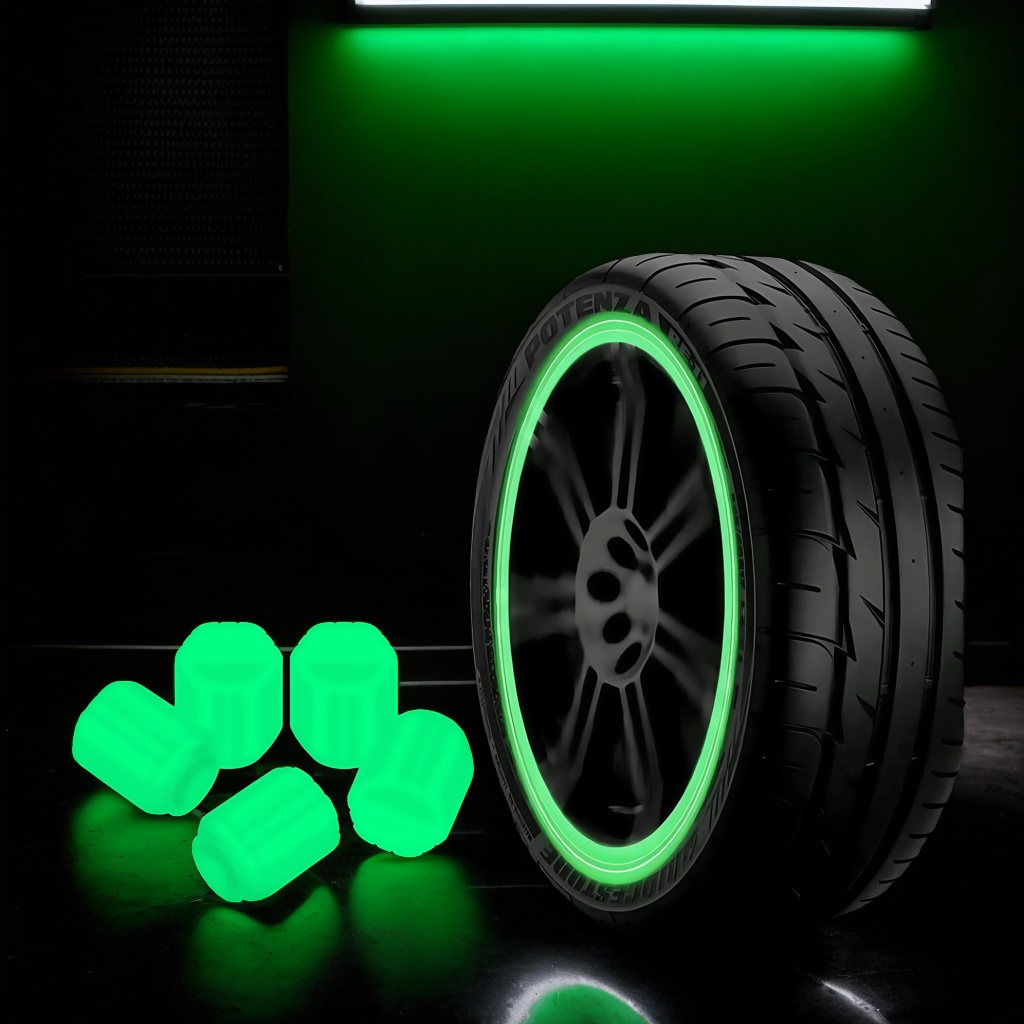 Scooter Tire - Świecące nakładki na wentyle: dekoracyjne do