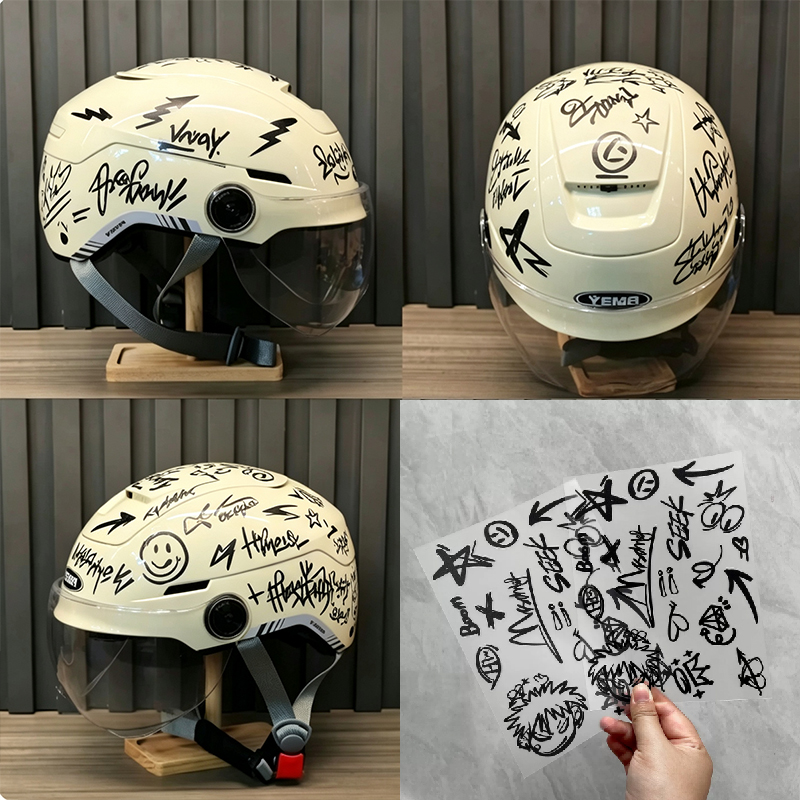 Scooter Helmet Set - 2 szt. zestaw naklejek na kask