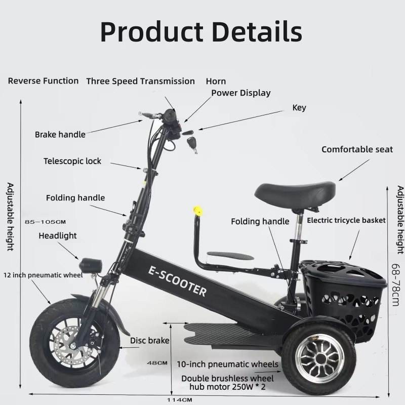 【2026】 Skuter elektryczny trój – Folding Electric Scooter recenzja i cena