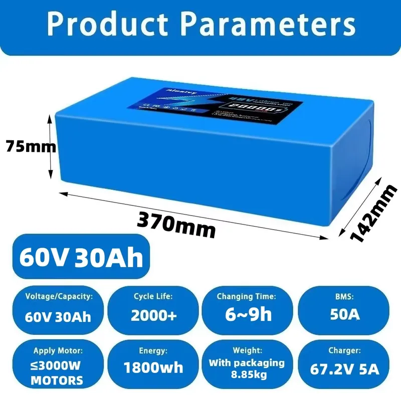   Akumulator litowy 60V 20AH 3 – 60V 30Ah 21700 Battery Pack recenzja i cena